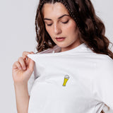 Weißbier | Besticktes Bio Baumwoll Unisex T-Shirt