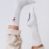 Glaserl Rotwein | Bestickte Bio Baumwoll Socken