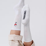 Glaserl Rotwein | Bestickte Bio Baumwoll Socken