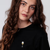 Weißwein | Besticktes Bio Baumwoll Unisex T-Shirt