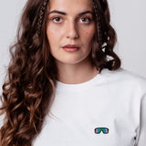 schnelle Brille | Besticktes Bio Baumwoll Unisex T-Shirt