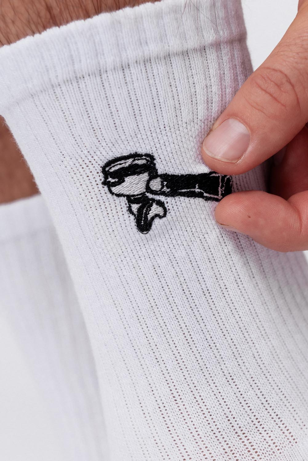 Siebträger | Bestickte Bio Baumwoll Socken