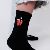 Beerpong | Bestickter Bio Baumwoll Socken