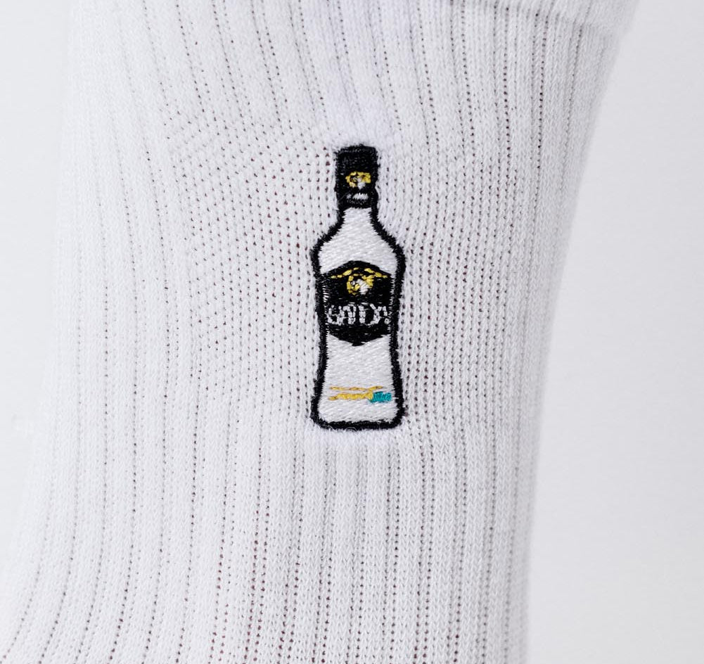 Mangaroca Batida de Côco | Bestickte Bio Baumwoll Socken