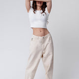 Espressokocher | Besticktes Bio Baumwoll Cropped T-Shirt