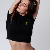 Weißbier | Besticktes Bio Baumwoll Cropped T-Shirt
