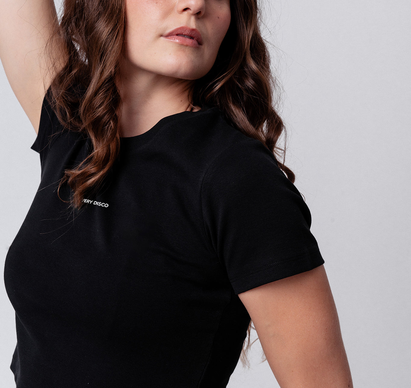 Very Disco | Besticktes Bio Baumwoll Cropped T-Shirt