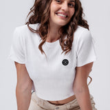 Fashion Drinks | Besticktes Bio Baumwoll Cropped T-Shirt