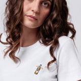 Mate | Besticktes Bio Baumwoll Cropped T-Shirt