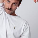Weißwein | Besticktes Bio Baumwoll Unisex T-Shirt
