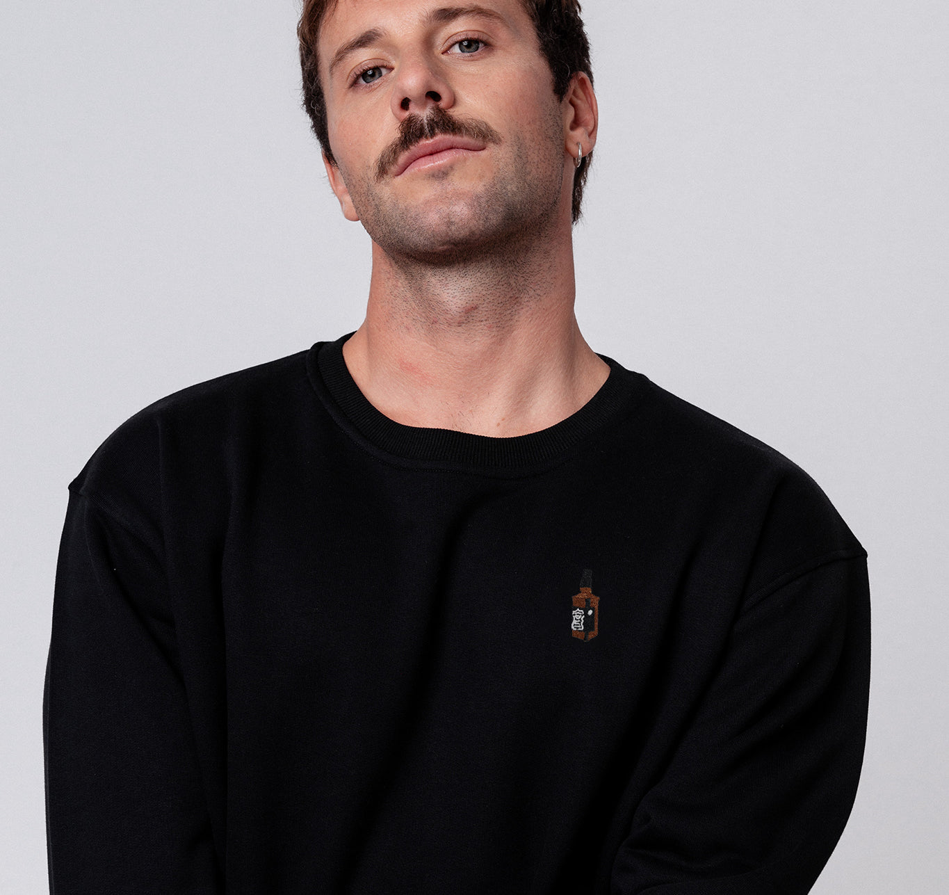 Whisky | Bestickter Bio-Baumwoll Unisex Pullover