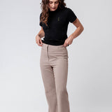 Champagner | Besticktes Frauen Bio Baumwoll T-Shirt