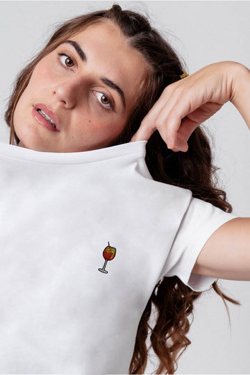 Spritz | Besticktes Bio Baumwoll Frauen T-Shirt