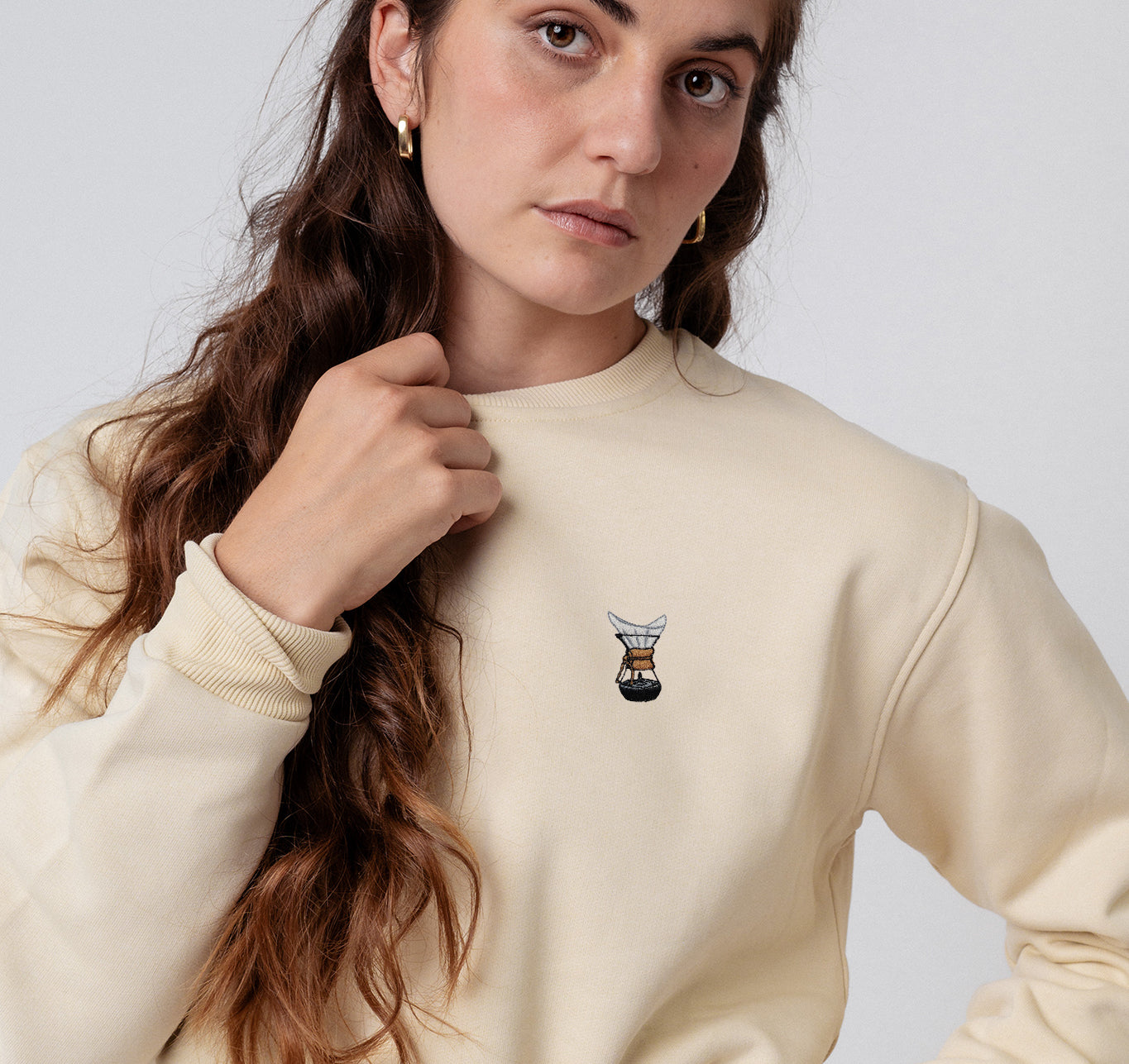 Sophisticated filter | Bestickter Bio-Baumwoll Unisex Pullover