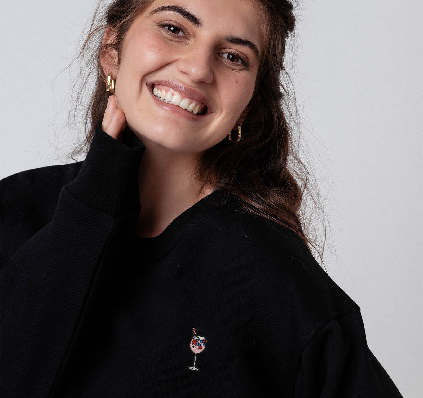 Wildberry Spritz | Bestickter Bio-Baumwoll Unisex Pullover