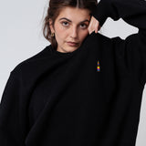 B-Ware / Cola Mix / unisex Pullover / schwarz / L