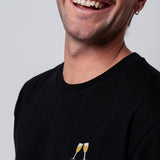 Sekt | Besticktes Bio Baumwoll Unisex T-Shirt