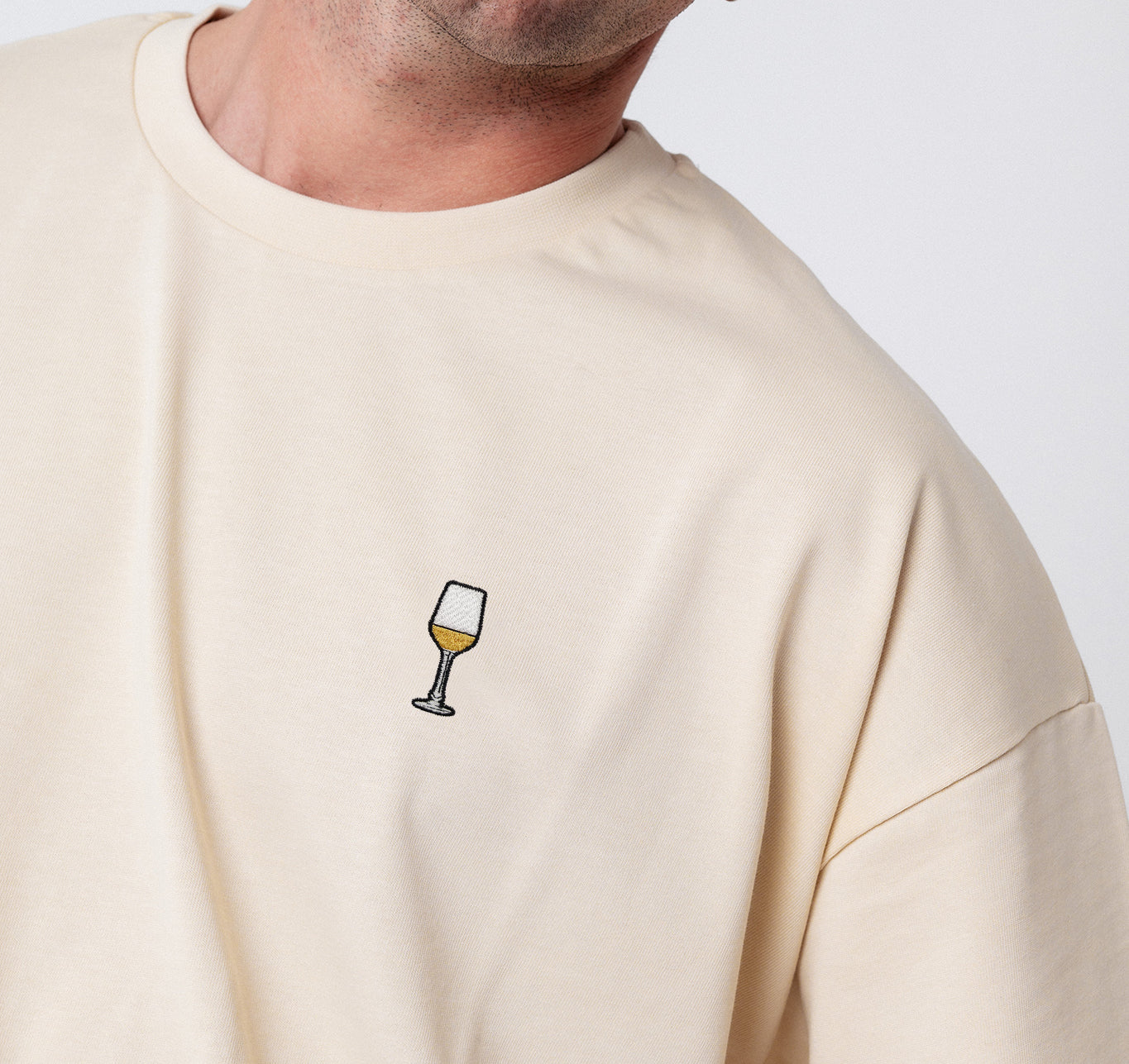 Weißwein | Heavy Oversized Bio Baumwoll T-Shirt