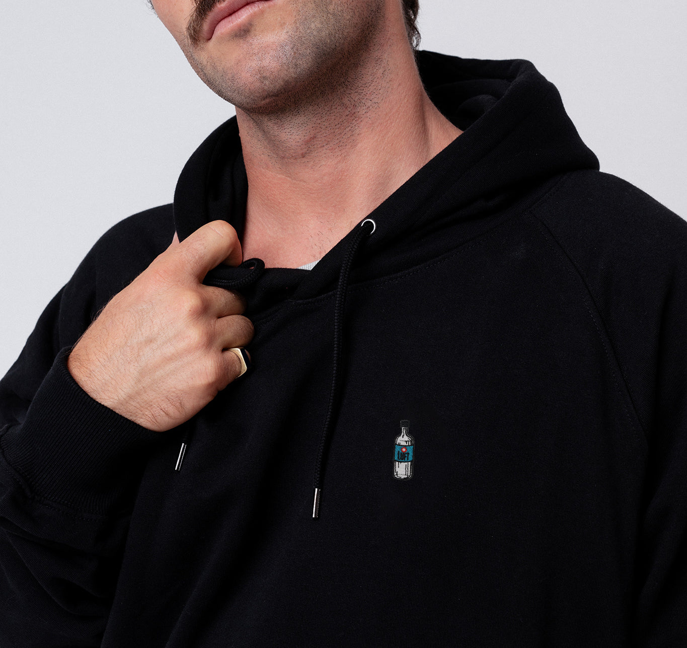 Luft |  Bestickter Bio Baumwoll Unisex Hoodie