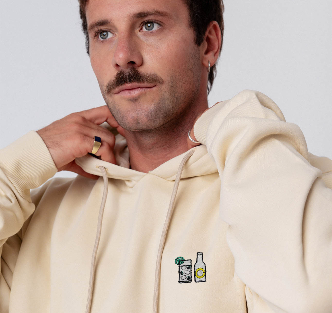 Gin Tonic | Bestickter Bio-Baumwoll Unisex Hoodie