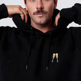 Sekt | Bestickter Bio-Baumwoll Unisex  Hoodie