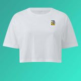 Filterkaffeemaschine | Besticktes Bio Baumwoll Cropped T-Shirt