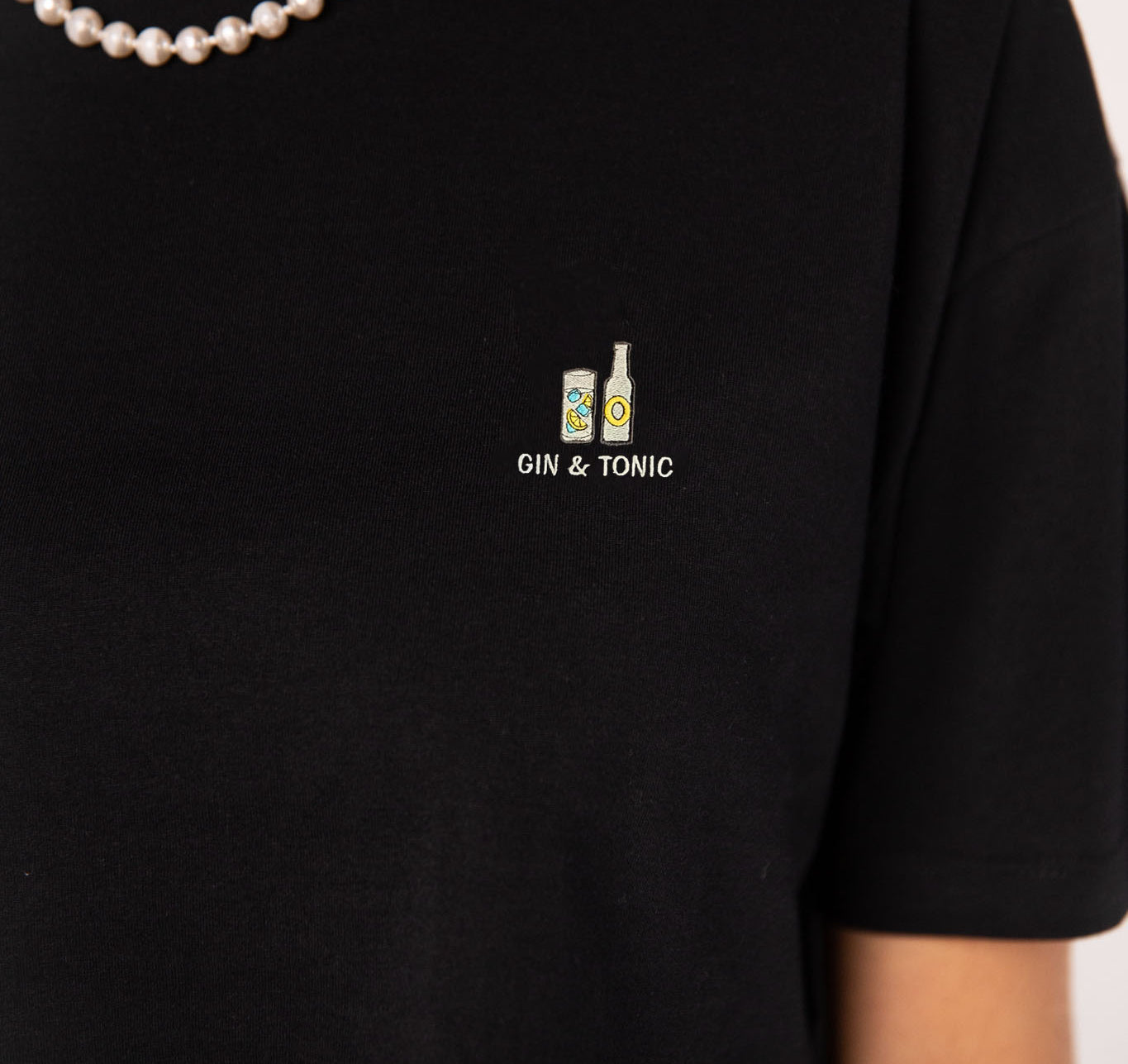 TAILORED TASTES Gin Tonic | Besticktes Bio Baumwoll Crop Top