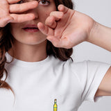 Pallini Limoncello | Besticktes Bio Baumwoll Cropped T-Shirt