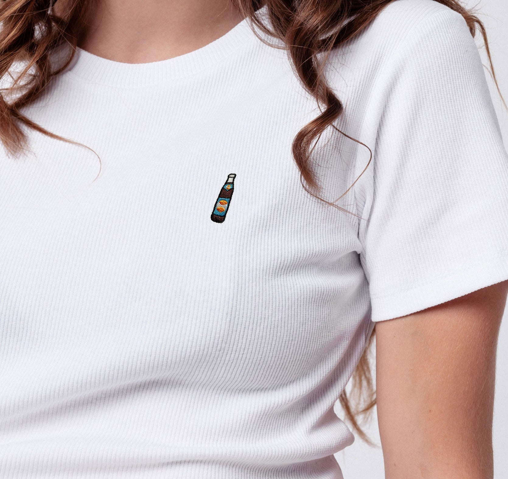 Spezi® | Besticktes Bio Baumwoll Cropped T-Shirt