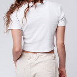 Siebträger Latte Art | Besticktes Bio Baumwoll Cropped T-Shirt