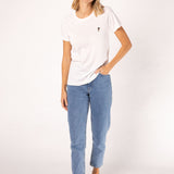 Eis | Besticktes Bio Baumwoll Frauen T-Shirt