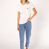 Hot Dog | Besticktes Bio Baumwoll Frauen T-Shirt