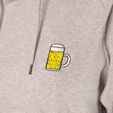 Maßkrug | Bestickter Bio-Baumwoll Unisex Hoodie