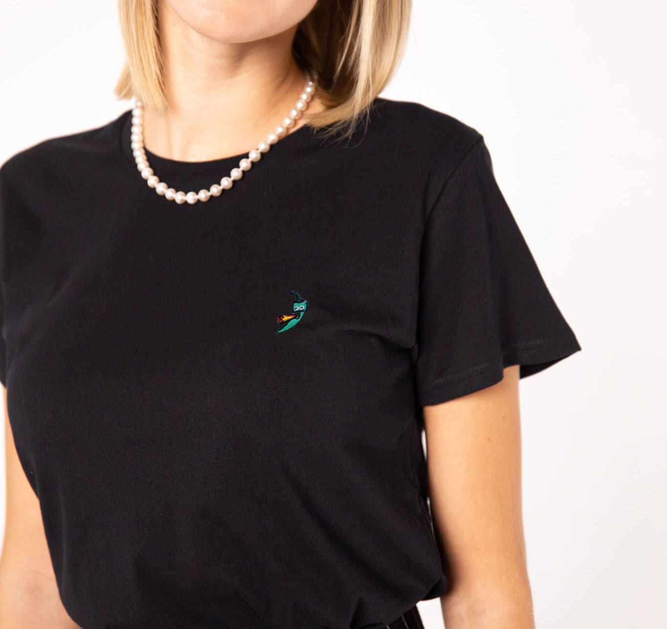 Jalapeno | Besticktes Bio Baumwoll Frauen T-Shirt
