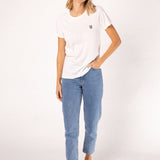 Kaffee Hipster| Besticktes Bio Baumwoll Frauen T-Shirt