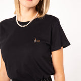 Siebträger & Tamper | Besticktes Bio Baumwoll Frauen T-Shirt