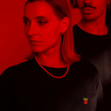 Pommes | Besticktes Bio Baumwoll Frauen T-Shirt