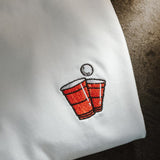 B-Ware / Beerpong / unisex Shirt / weiß / M