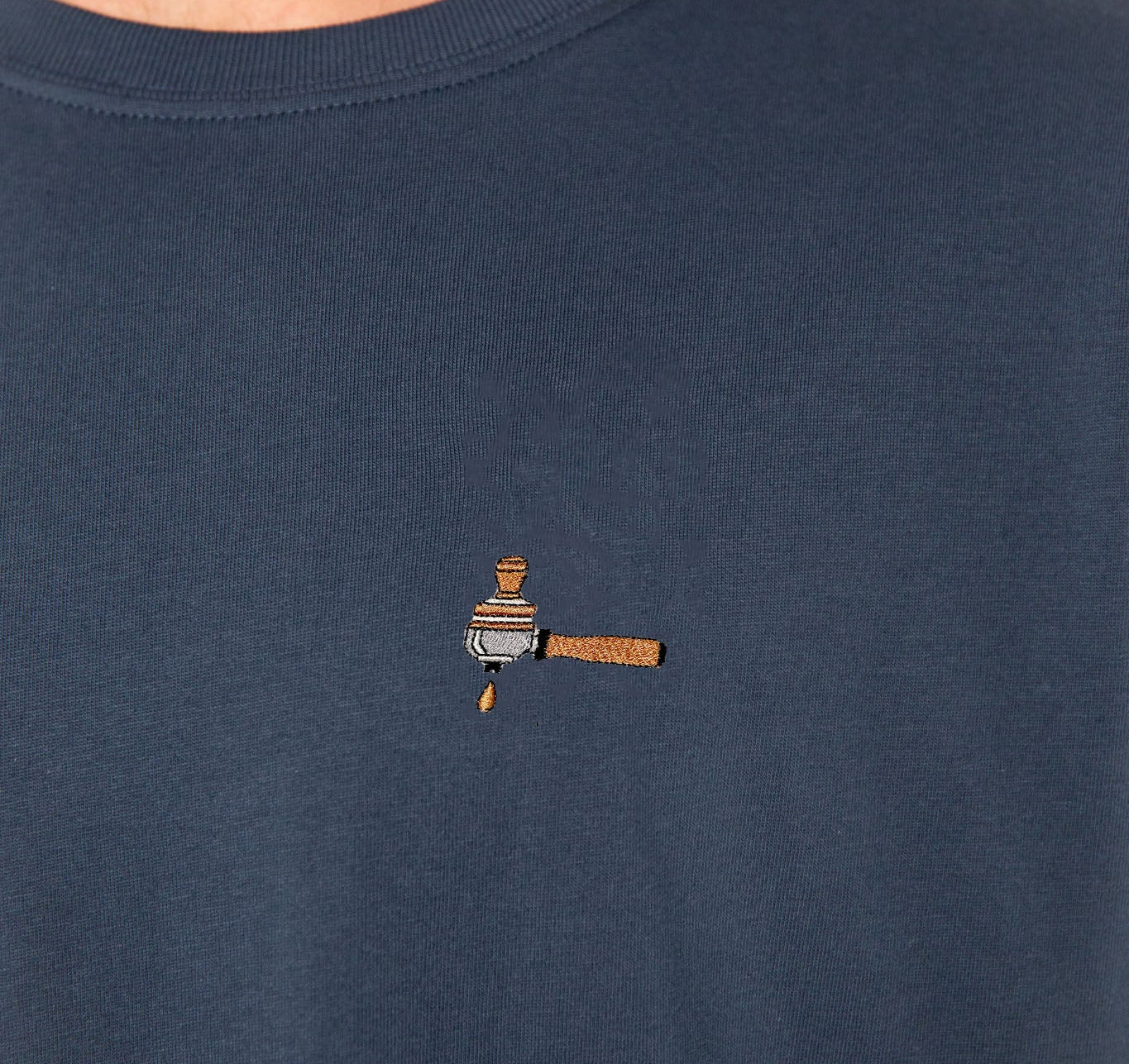 Siebträger & Tamper | Besticktes Bio Baumwoll Unisex T-Shirt