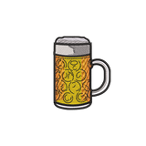 Maßkrug | Bestickter Bio-Baumwoll Unisex Hoodie