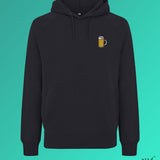 Maßkrug | Bestickter Bio-Baumwoll Unisex Hoodie