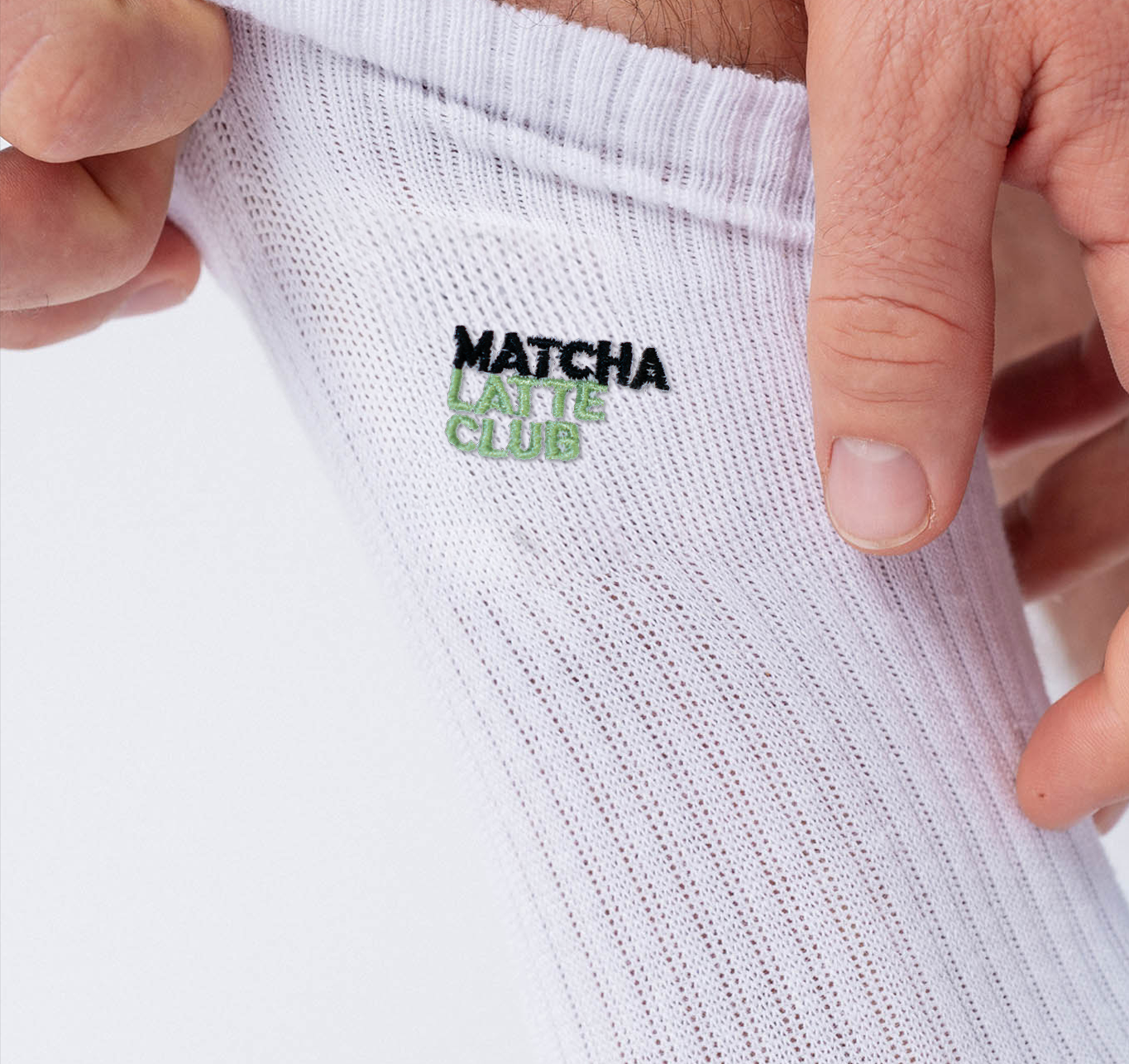 Matcha Latte Club | Bestickte Bio Baumwoll Socken