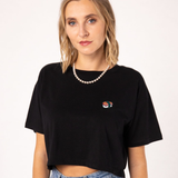 Sushi Nigiri | Besticktes Bio Baumwoll Cropped T-Shirt