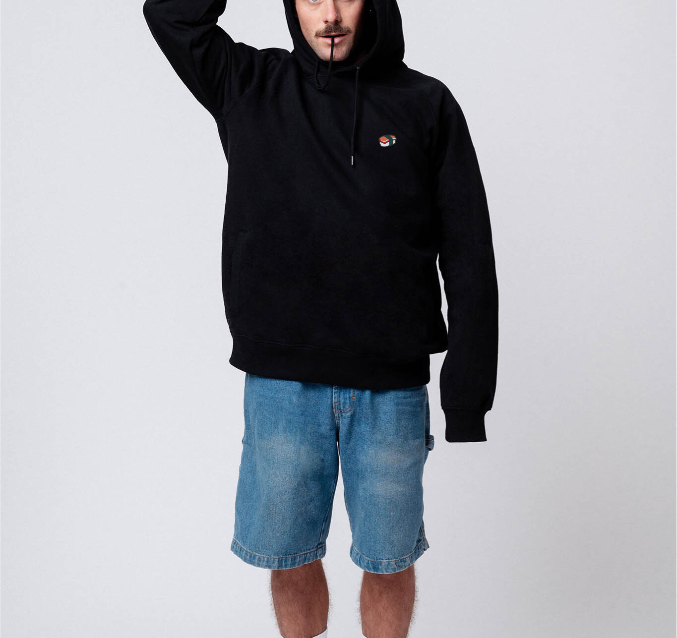 Sushi Nigiri |  Bestickter Bio Baumwoll Unisex Hoodie