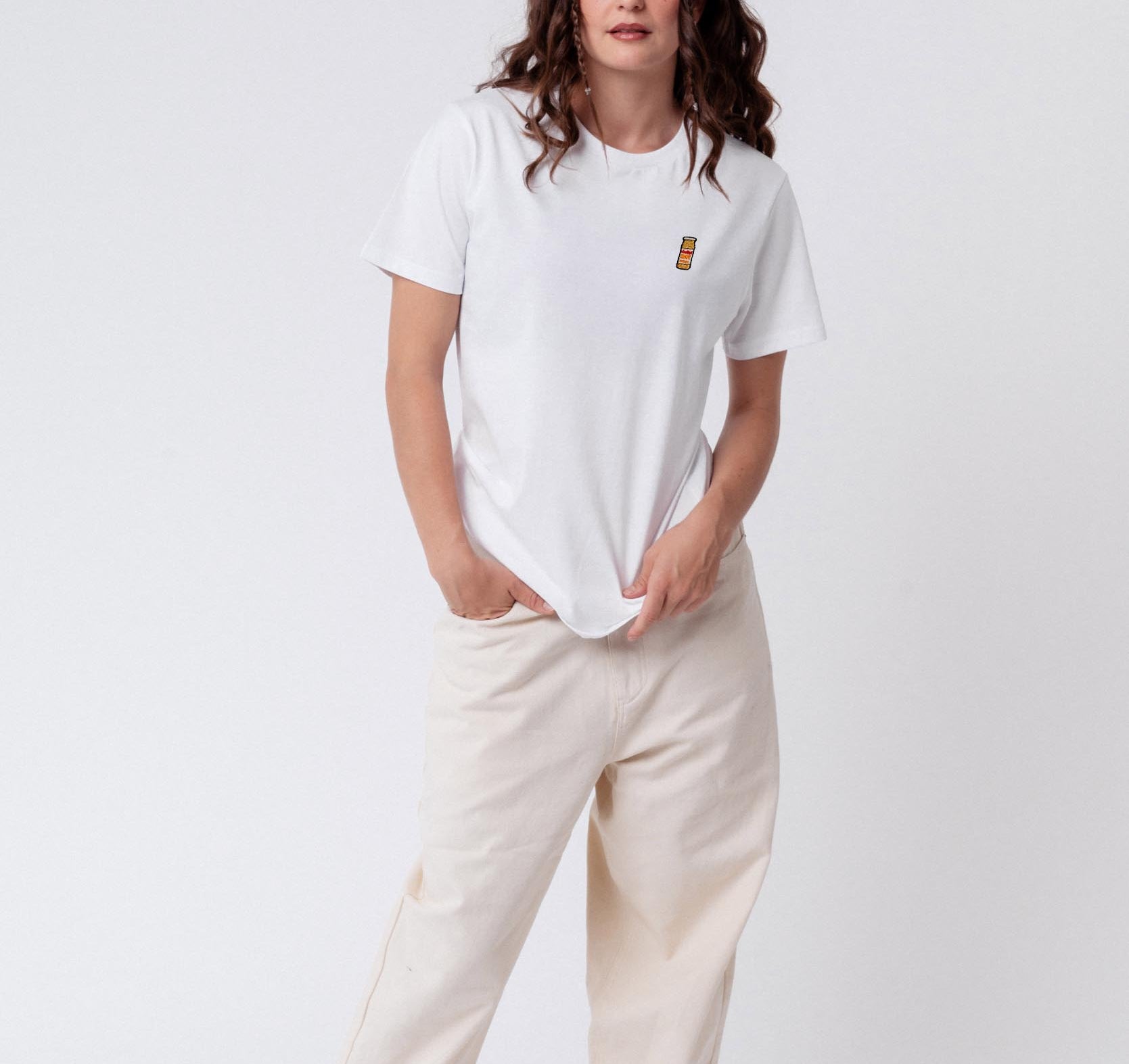 Voelkel Ingwer Shot | Besticktes Bio Baumwoll Unisex T-Shirt