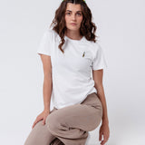 Kirschwasser | Besticktes Bio Baumwoll Frauen T-Shirt