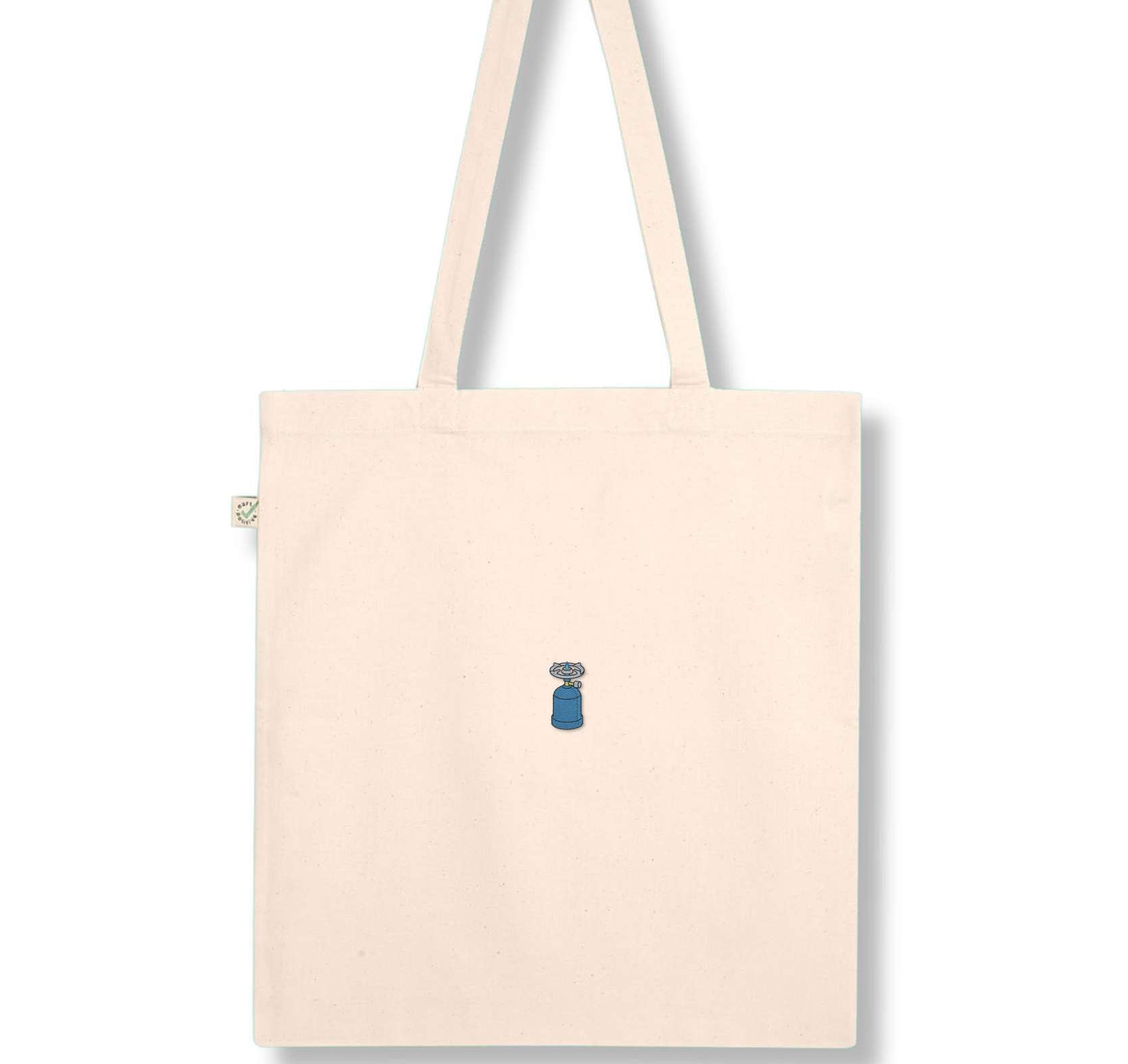 Campingkocher | Bestickte Bio Baumwoll Tasche