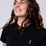 Campingkocher | Besticktes Bio Baumwoll Frauen T-Shirt