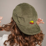 Campingzelt Camper-Cap dunkelgrun Cord Camper Cap