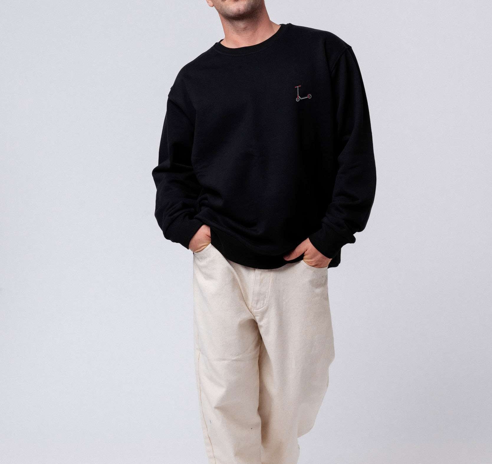 Cityroller Pullover schwarz